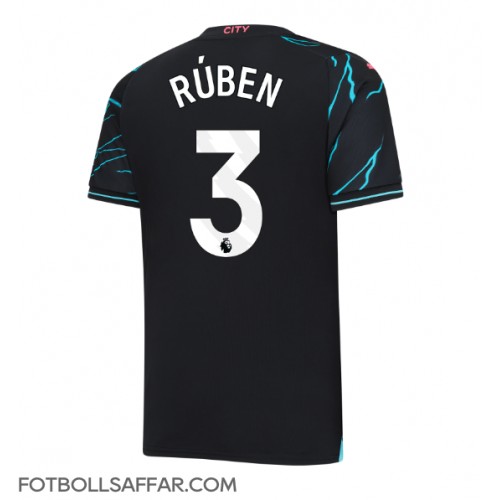 Manchester City Ruben Dias #3 Tredjeställ 2023-24 Kortärmad